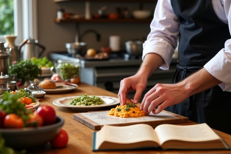 Chefs preparing historical dishes at RenaiLuxe
