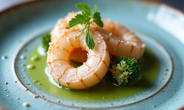 Delicate Renaissance-style seafood